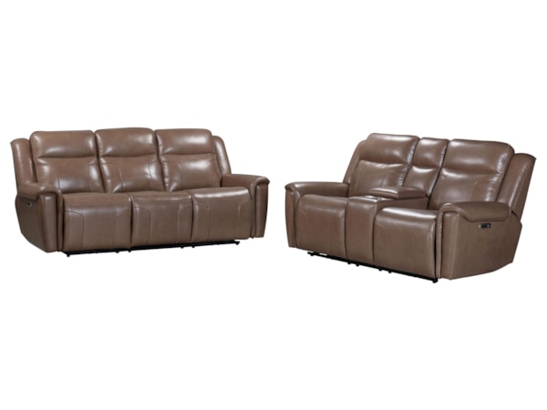 Power Reclining Sofa and Loveseat Set