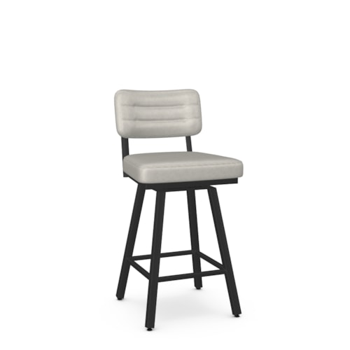 Contemporary Upholstered Counter Height Swivel Stool