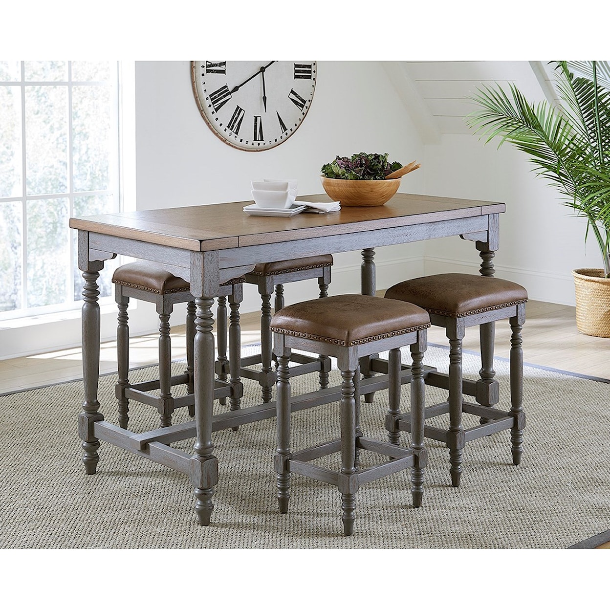 Progressive Furniture Midori Counter Height Table and Stools Set