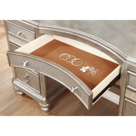 Bling Game 9-drawer Vanity Set w/ Stool