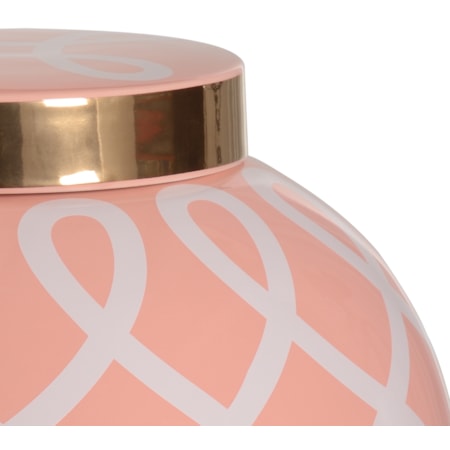 Sarah Ginger Jar - Coral