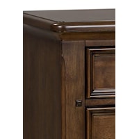 Traditional 6-Drawer Chest with Felt-Lined Top Drawer