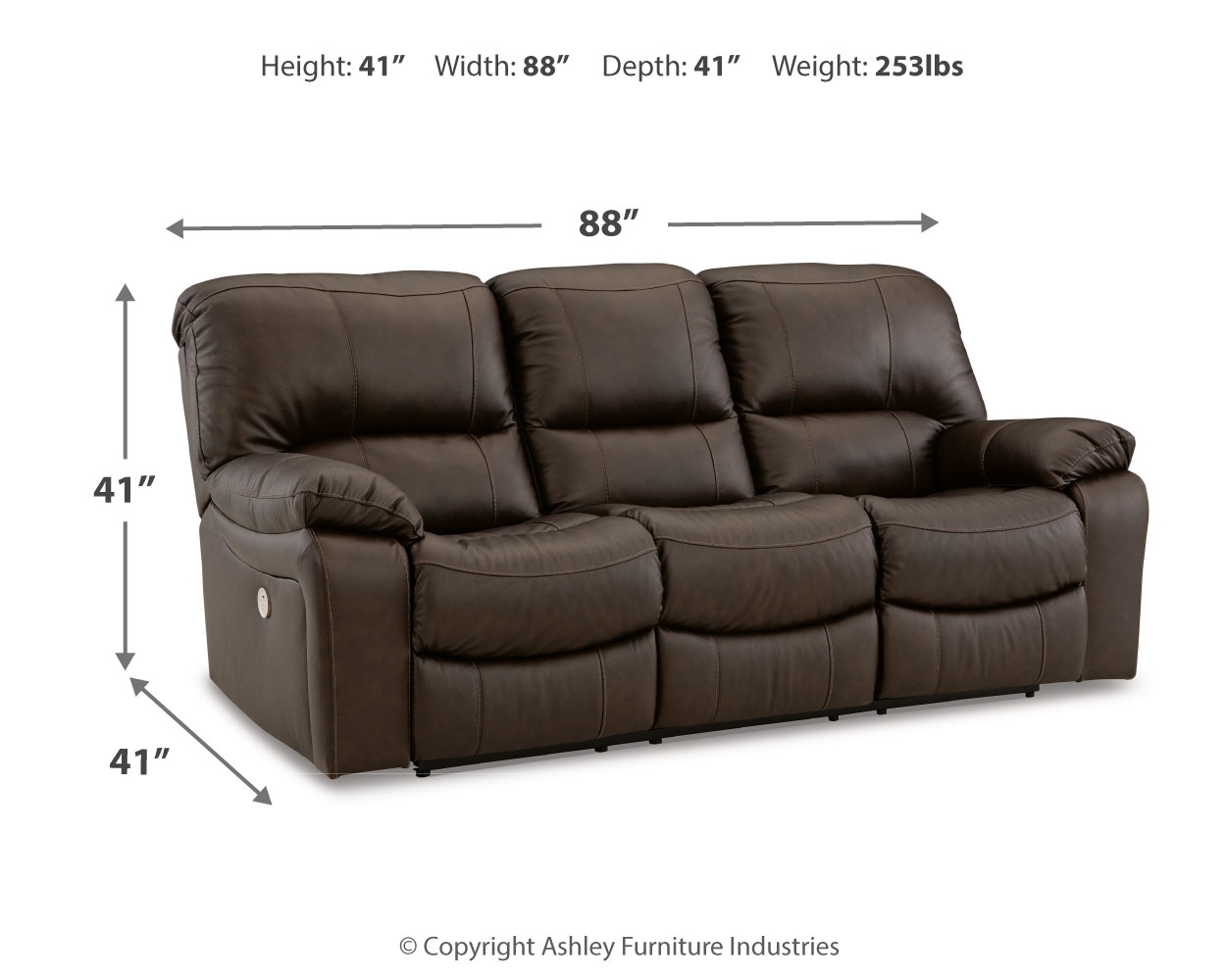 Signature Design by Ashley Leesworth Reclining Power Sofa