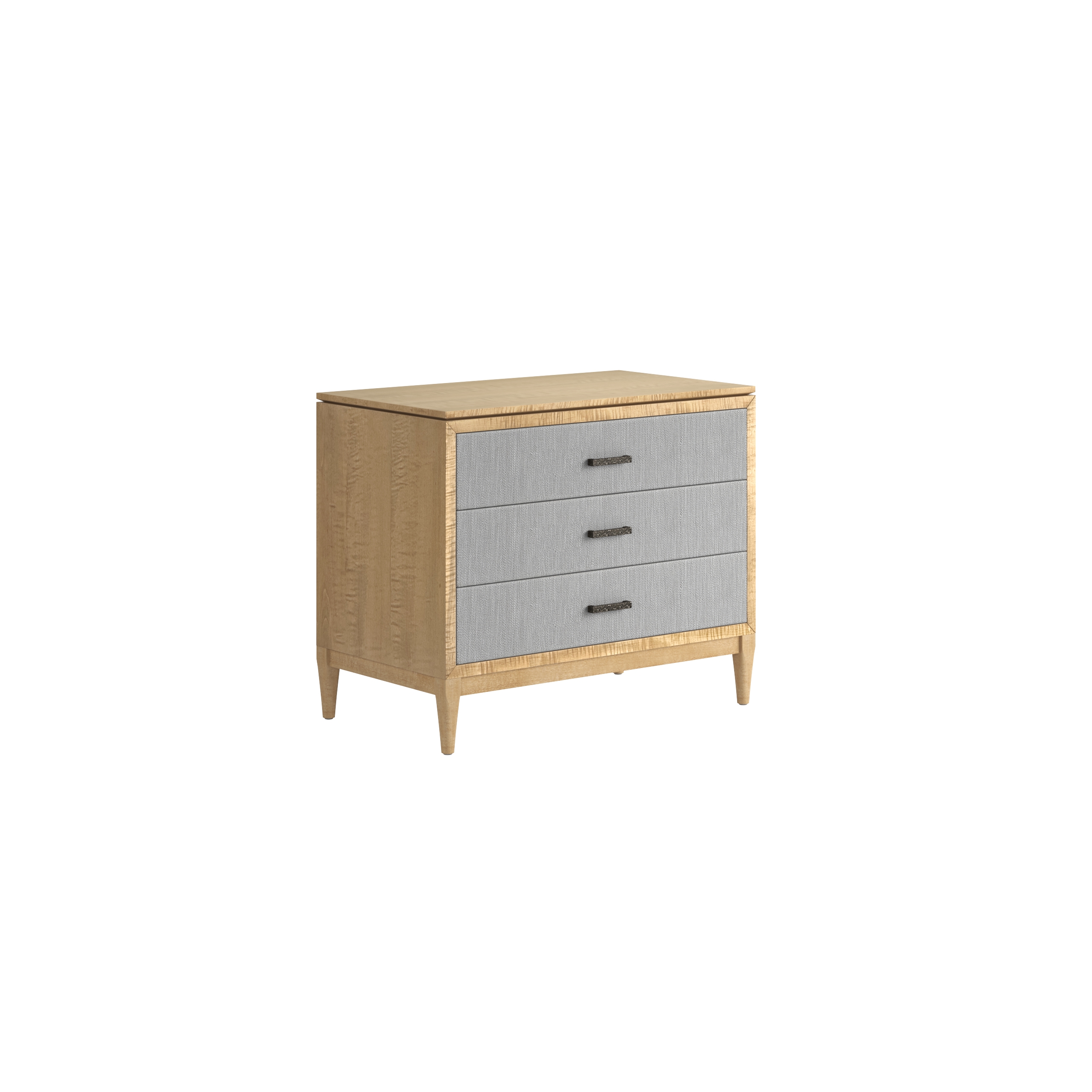 3-Drawer Fabric Bedside Chest