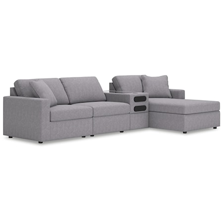 4-Piece Sectional With Chaise