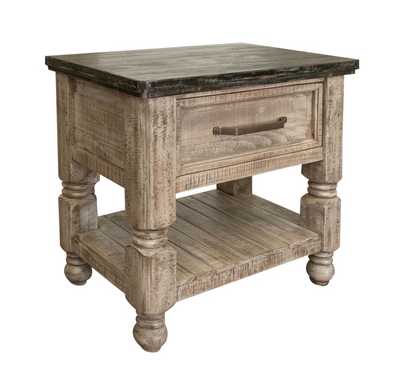International Furniture Direct Stone IFD4091NTS Farmhouse 1Drawer