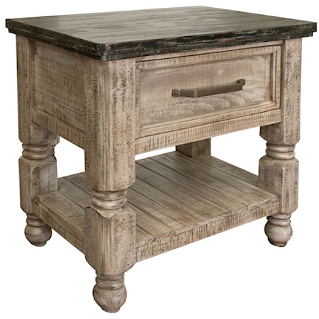 Farmhouse 1-Drawer Nightstand