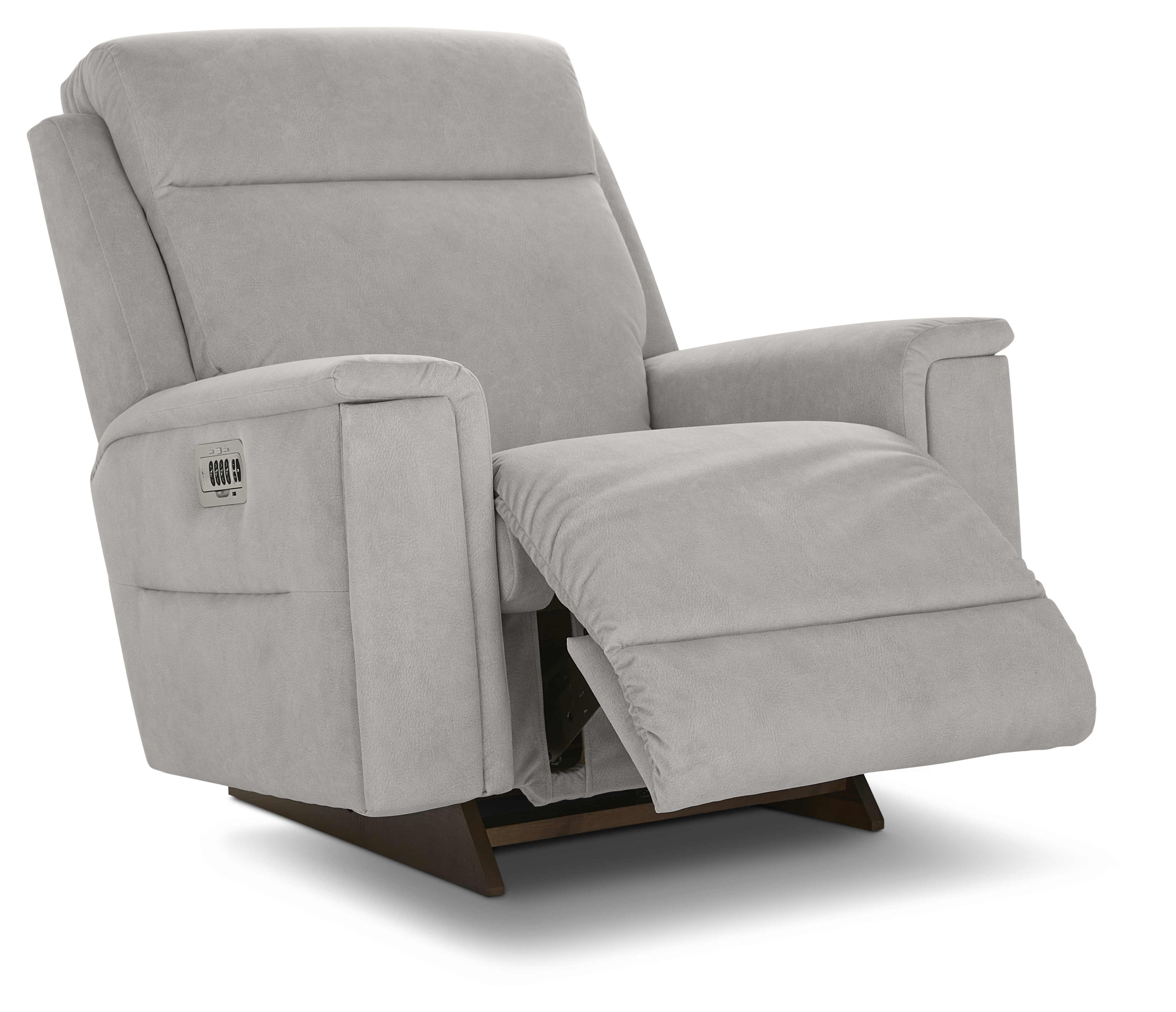 Casual Power Rocking Recliner w/HR &amp; Lumbar