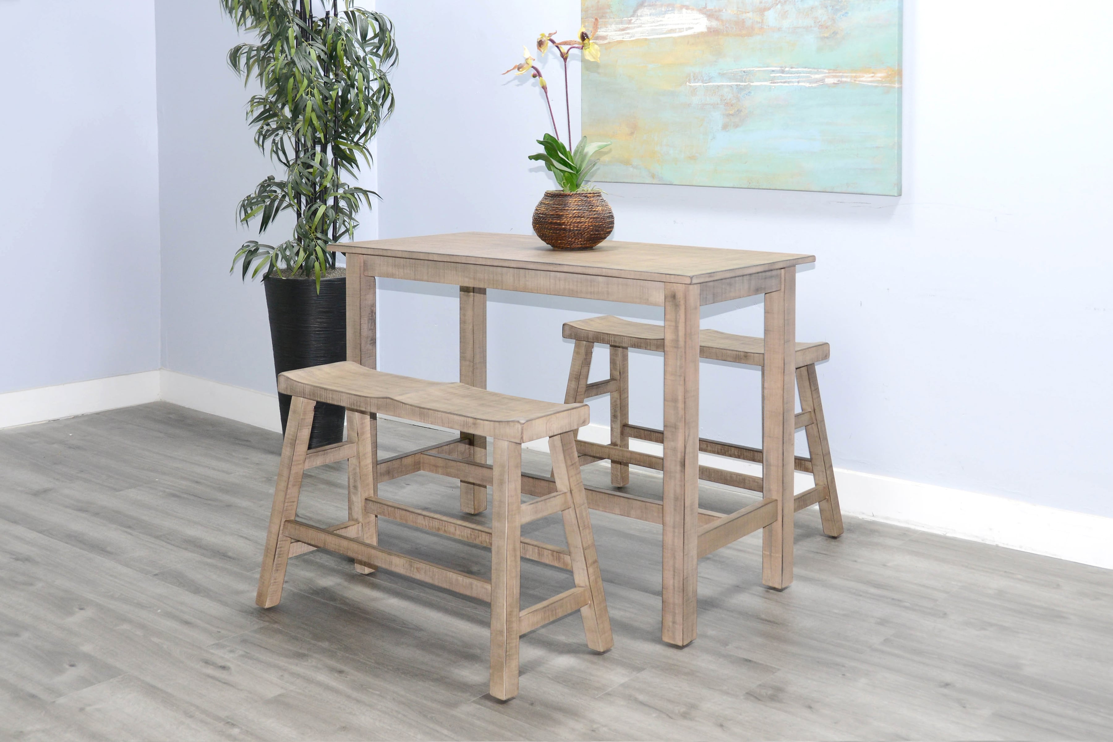 Wood Counter-Height Dining Table