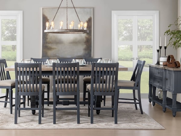 9-Piece Counter-Height Dining Set