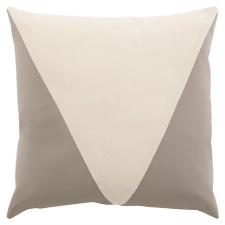 Outdoor Two-Tone Throw Pillow