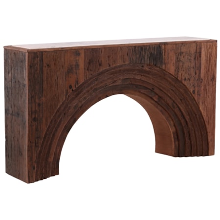 Arched Opening Console Table with Marble Top