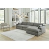 Benchcraft Elyza 3-Piece Modular Sectional with Chaise
