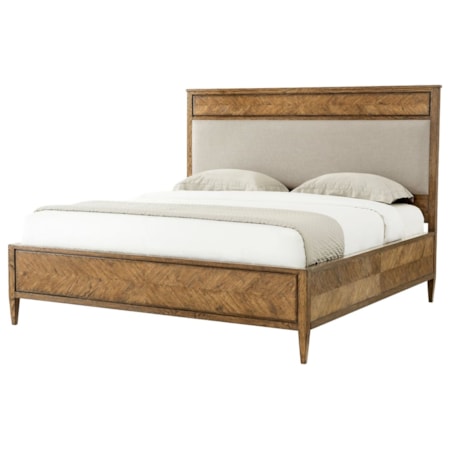 Upholstered Panel Queen Bed