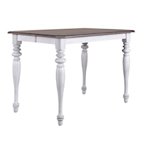 Farmhouse Rectangle Dining Table with Leaf Inserts