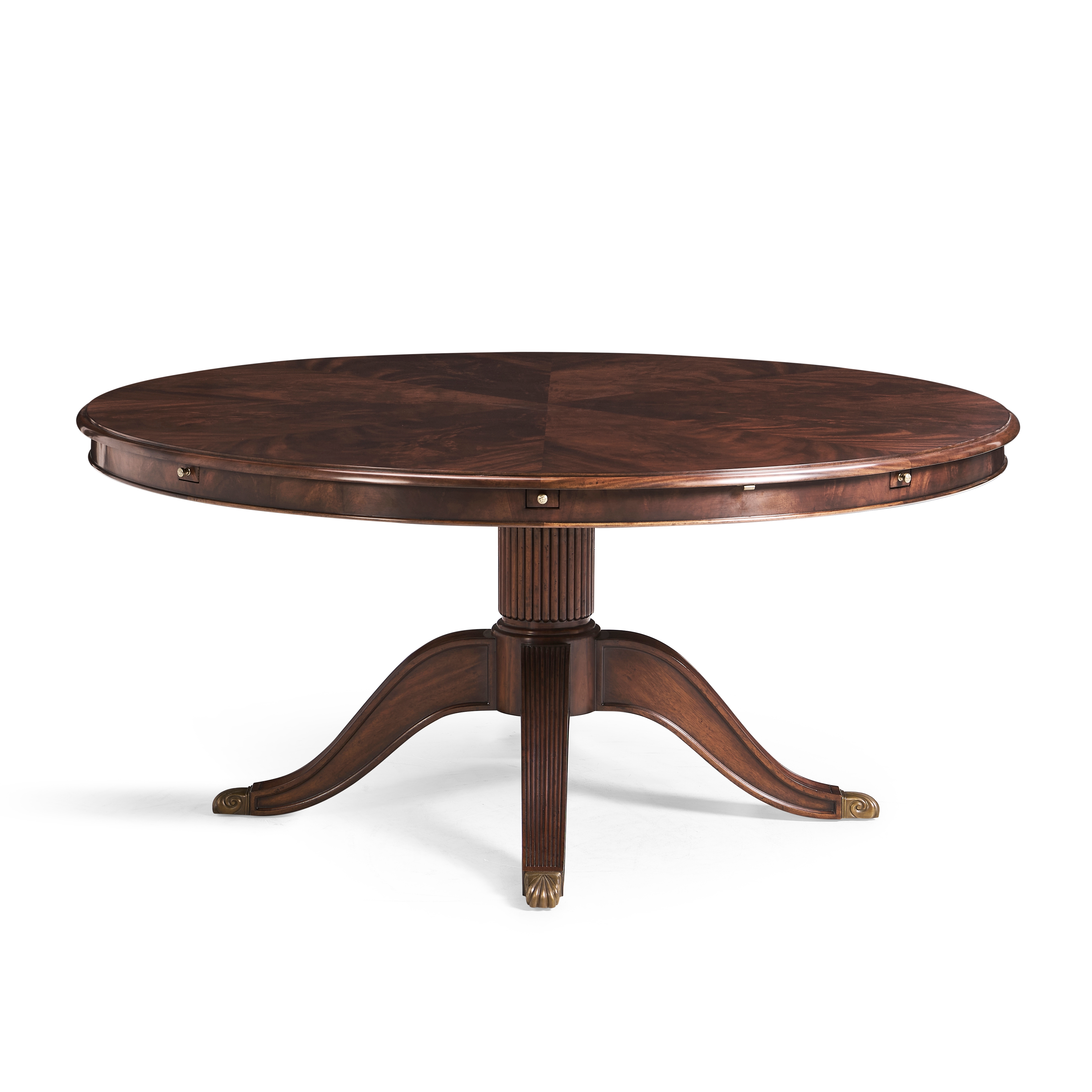 Jonathan Charles JC Traditional 66" Mahogany Extending Circular Dining Table