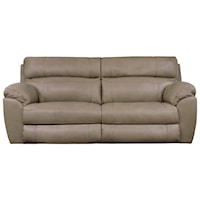 Leather Match Lay Flat Reclining Sofa