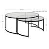 Uttermost Rhea Rhea Black Nesting Coffee Tables S/2