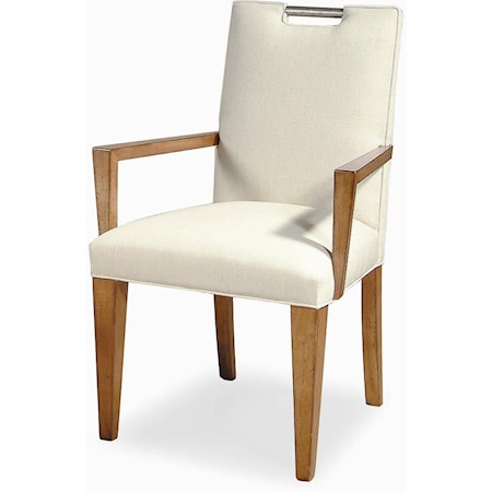 Delran Contemporary Upholstered Dining Arm Chair