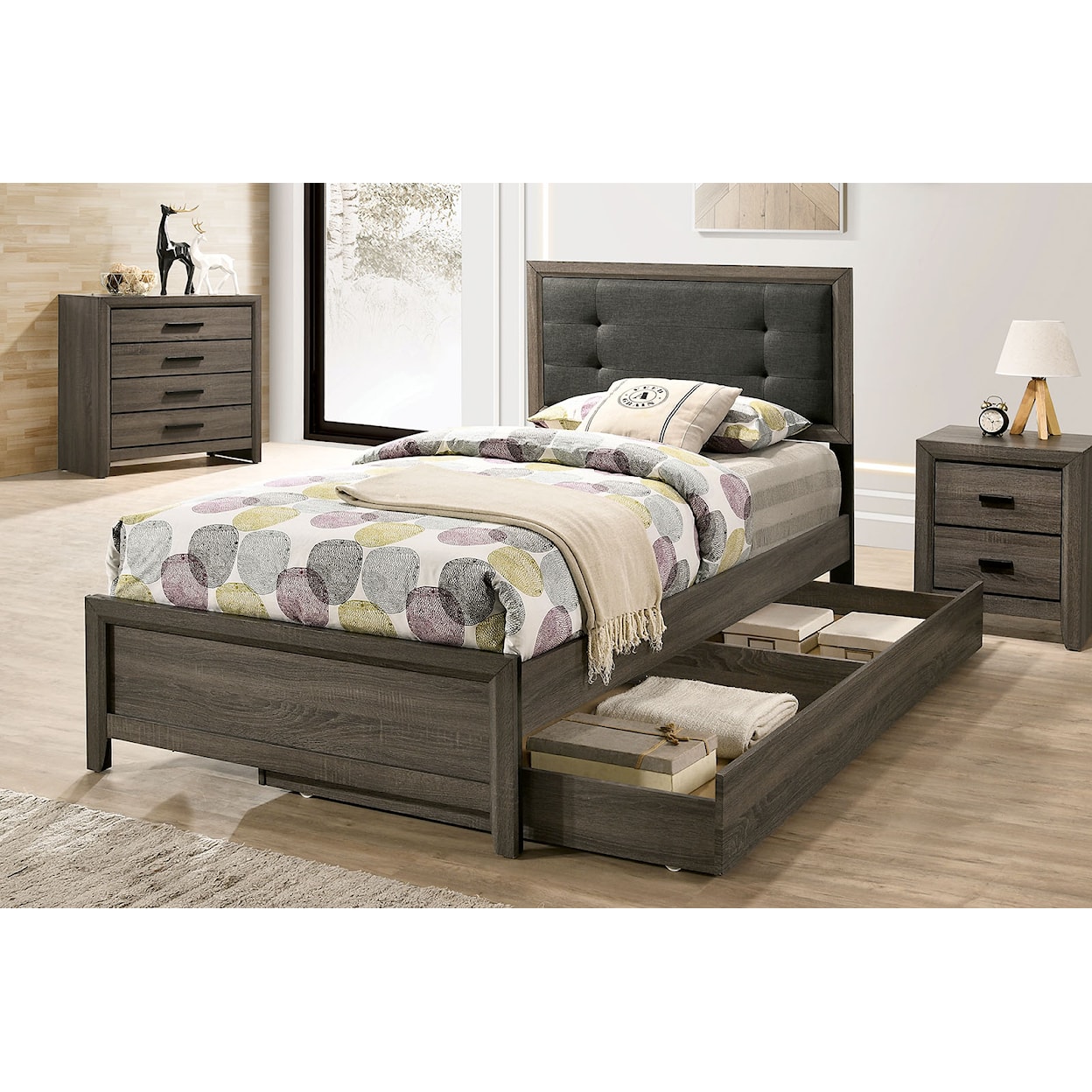 FUSA Roanne Twin Bed