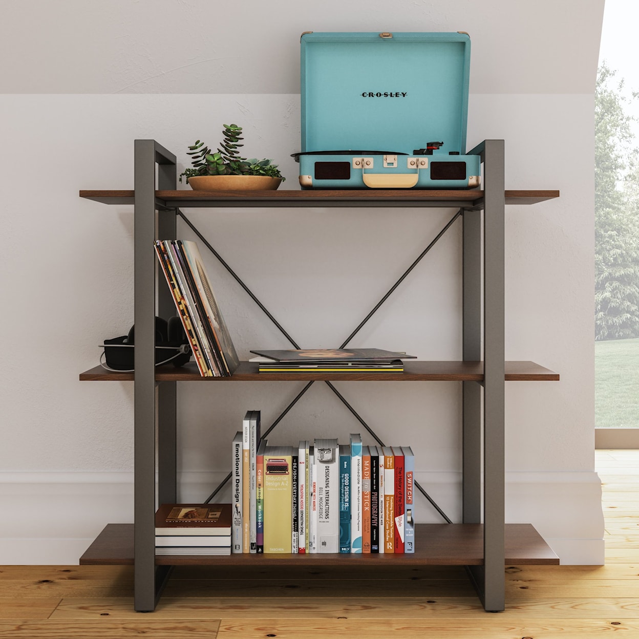 homestyles Merge 3-Shelf Bookcase