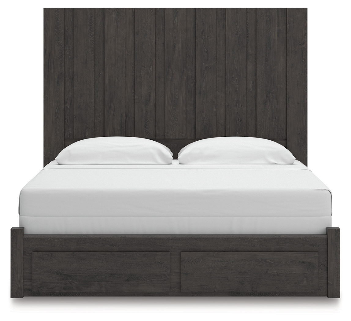 King Panel Storage Bed