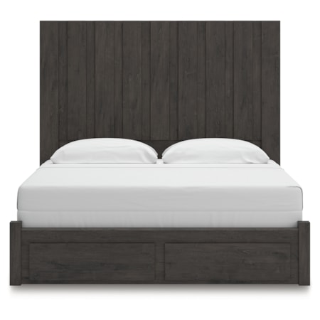 King Panel Storage Bed