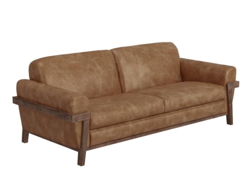 Rustic Sofa with Retro Rolled Arms