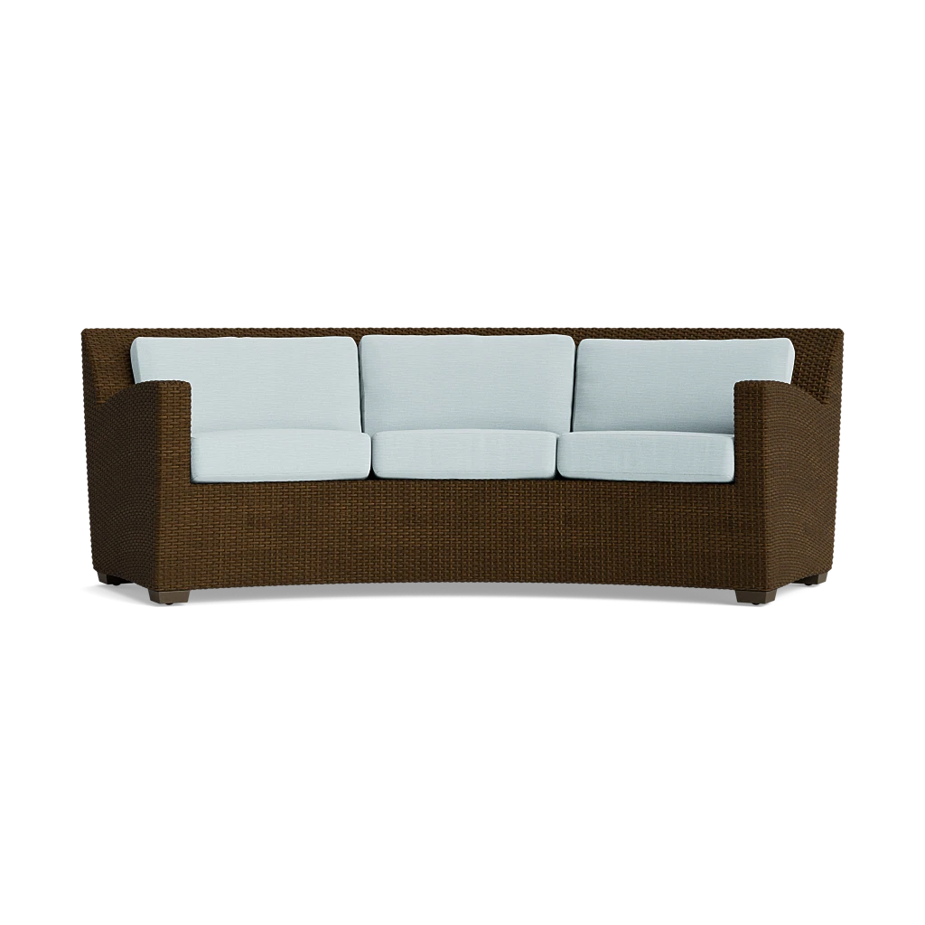 Slim-Back Wicker Conversation Sofa