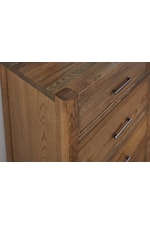 Vaughan Bassett Crafted Oak - Natural Oak Transitional King Upholstered Panel Bed