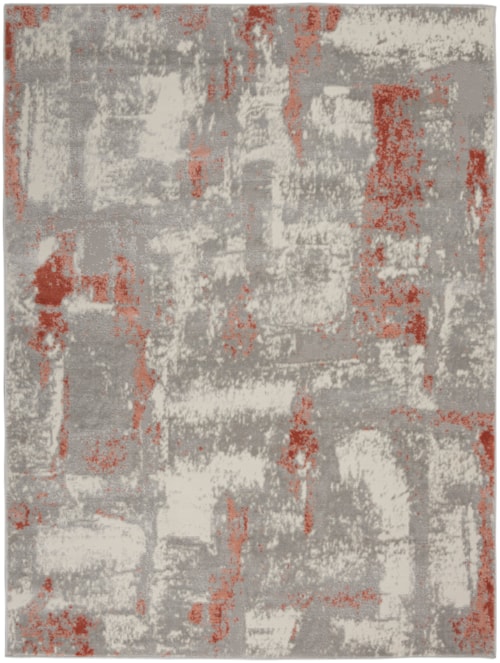 4' x 6' Grey Brick Rectangle Rug