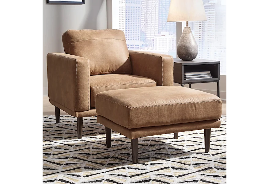 Arroyo RTA Chair & Ottoman by Signature Design by Ashley at VanDrie Home Furnishings