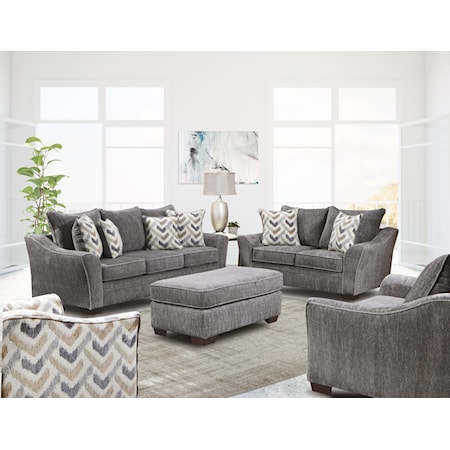 Transitional 5-Piece Living Room Set