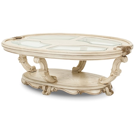 Two-Tier Oval Cocktail Table