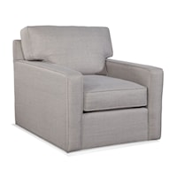 Transitional Swivel Chair with Track Arms