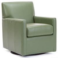 Pia Contemporary Swivel Chair with Track Arms