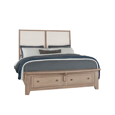 Queen Upholstered Storage Bed