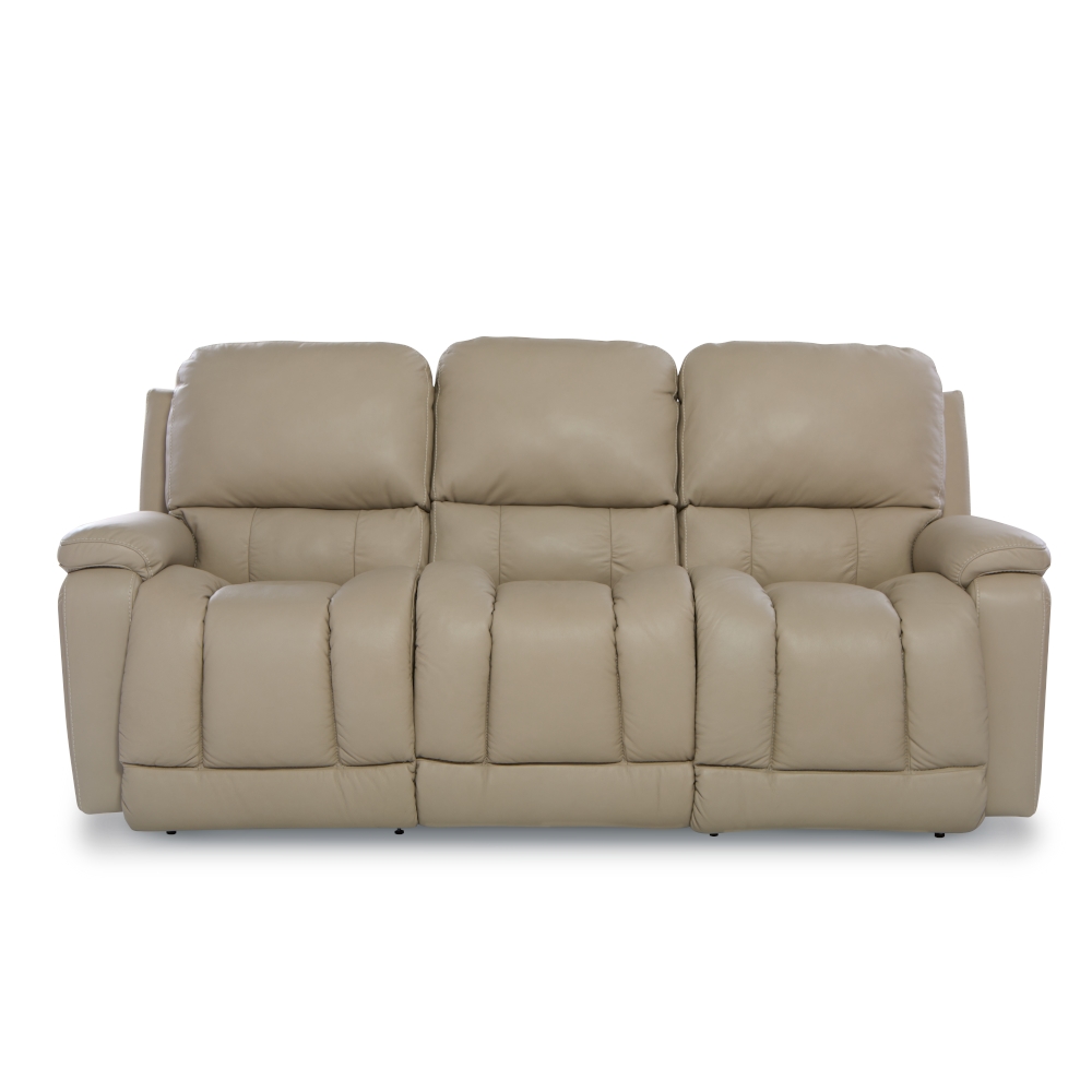 Power Reclining Sofa w/ Headrest &amp; Lumbar