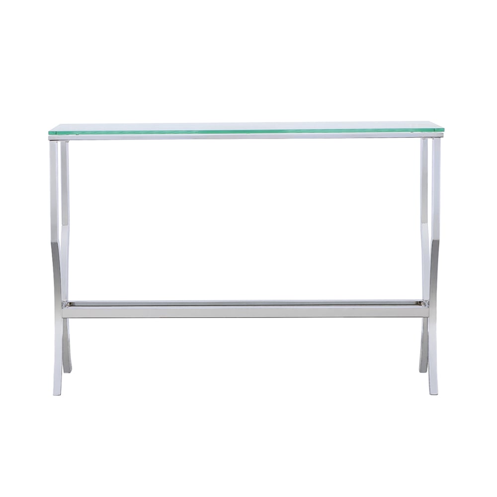 Saide Glass Top Console Table