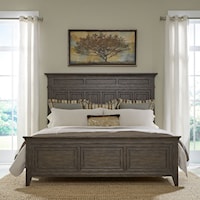 Traditional King Panel Bed with Crown Molding