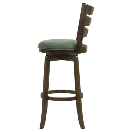 Wood Pub Height Swivel Bar Chair