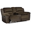 Benchcraft Dorman Reclining Loveseat With Console