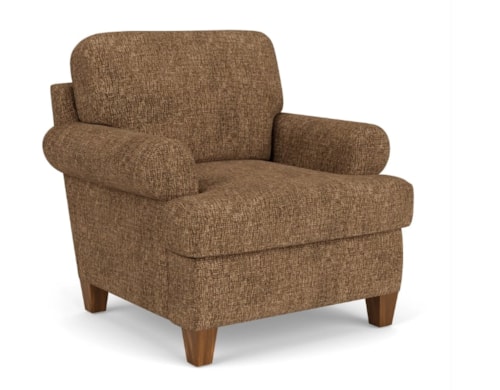 Contemporary Accent Chair with Sock Arms