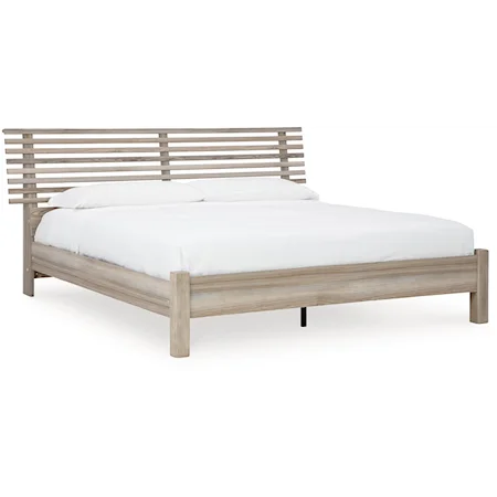 Queen Slat Panel Bed