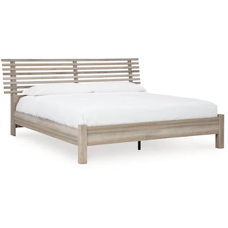 King Slat Panel Bed