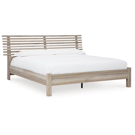 Queen Slat Panel Bed