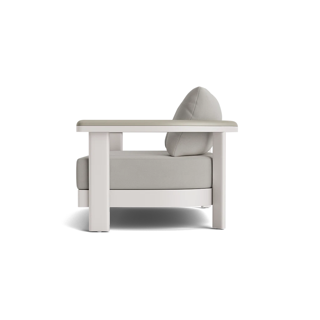 Cushioned Aluminum Curve Loveseat