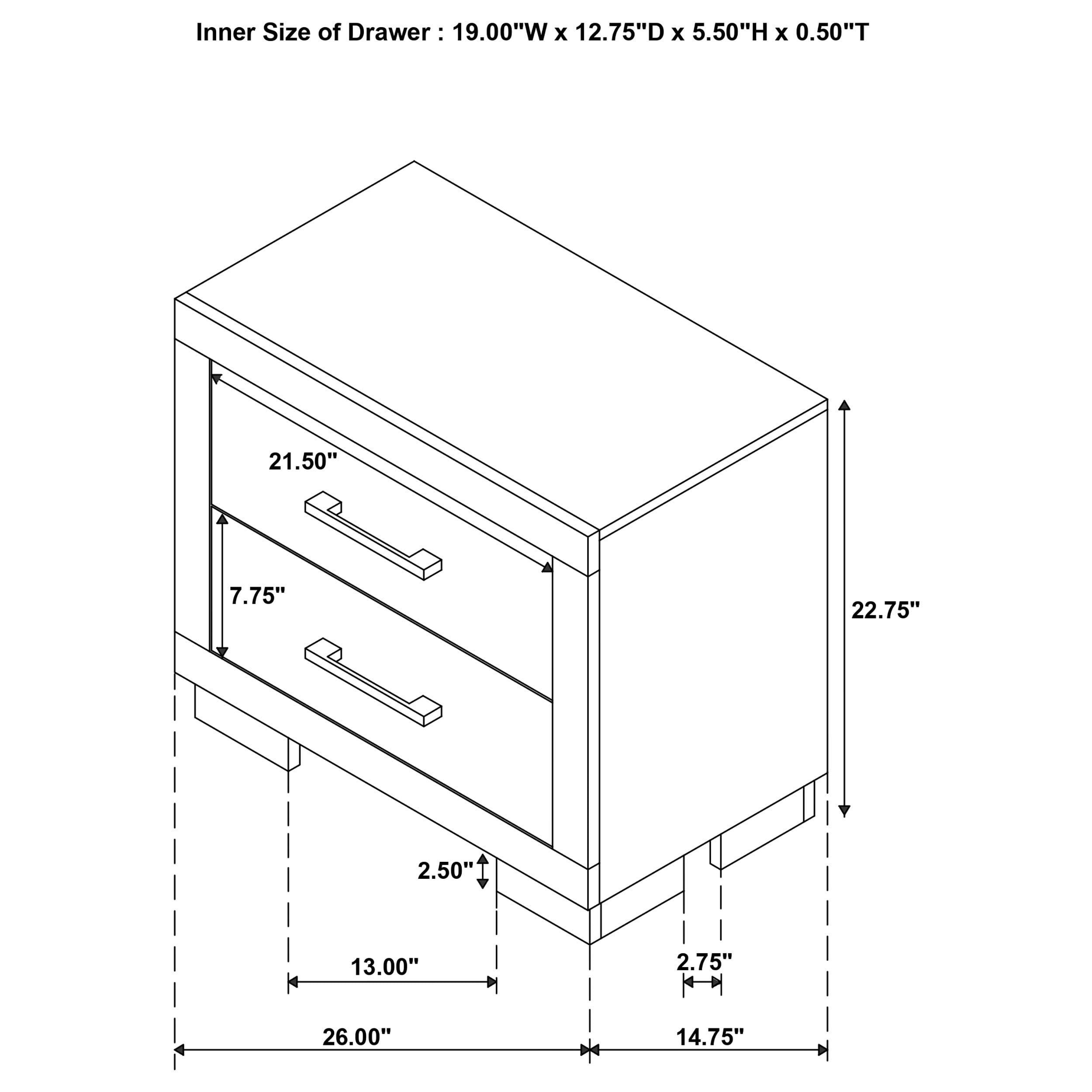 Coaster Jessica King LED Bedroom Set Snow