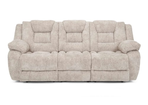 Casual Manual Reclining Sofa with Pillow Arms