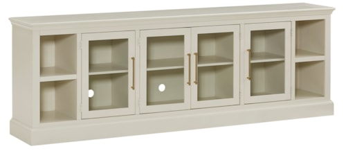 Traditional 98" Console with 4 Doors and Wire Management